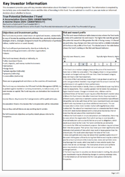True Potential 7IM Defensive Key Investor Information