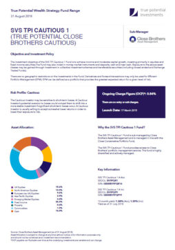 True Potential Close Brothers Cautious Factsheet